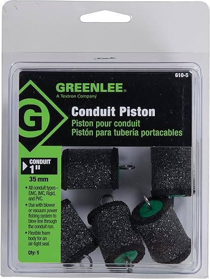 Greenlee Piston, Foam, 1 In, Pk5