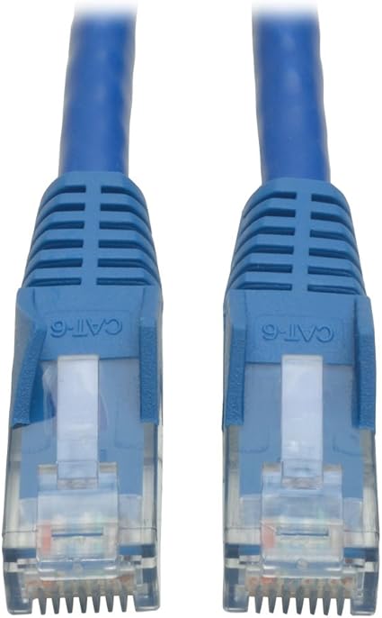 Tripp Lite Cat6 Gigabit Snagless Molded Patch Cable (RJ45 M/M) - Blue, 5-ft.(N201-005-BL)