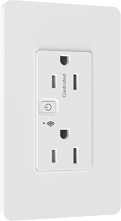 Square D by Schneider Electric X Series 15A 125V Wi-Fi Energy Monitoring Socket Outlet, Tamper Resistant, Needs Neutral Wire, Matter Certified, Compatible with Alexa, Google Home, Apple Home, White