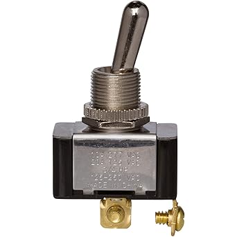 Morris Products Momentary Contact Toggle Switch – Heavy Duty, SPST Screw Terminals –On-(Off) 2 Screw Terminals - 100,000 Mechanical Life Cycles – CURus Listed – 1.13” x .57” x .61”