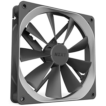 NZXT AER F - 140mm - Winglet Designed Fan Blades - Fluid Dynamic Bearings - PWM Airﬂow Fans - Gaming Computer Fan