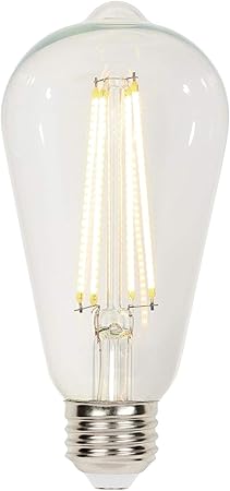 Westinghouse 4518200 4.5 Watt (40 Watt Equivalent) ST20 Dimmable Clear Filament LED Light Bulb, Medium Base, Warm White