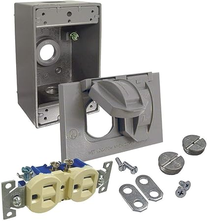 BELL 5839-5WRTR Gray Receptacle KIT