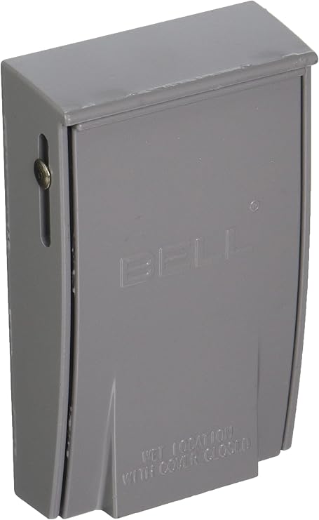 Hubbell-Bell 5030-0 Rayntite Weatherproof Cover, 2.15 in Dia X 4-1/2 in L X 2-3/4 in W, Gray, Grey