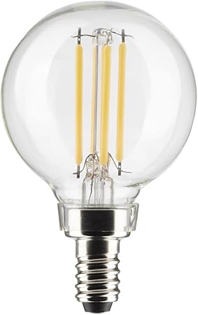 Satco 5.5-Watt LED E12 Light Bulb, 3000K, 15000 Hour Rating, Dimmable