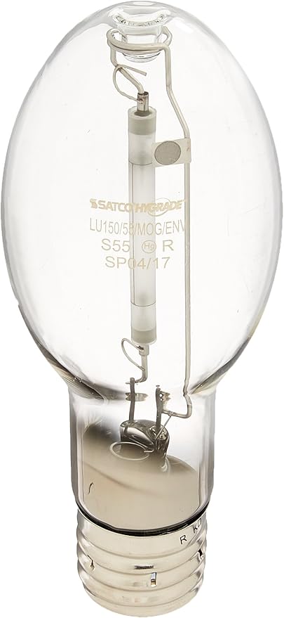 Satco S1932 2100K 150-Watt Clear Mogul Base ET23.5 High Pressure Sodium Lamp