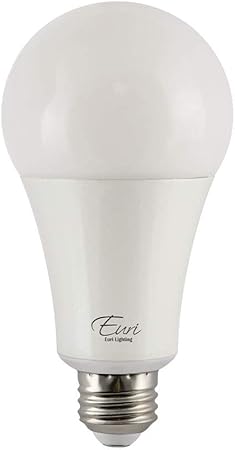 Euri Lighting EA21-22W1040eh, LED A21 22W (150W Equivalent), 2550lm, Dimmable, 4000K (Bright White) E26 Base, Fully Enclosed Rated, Damp Rated, UL & Energy Star, 3YR 25K HR Warranty