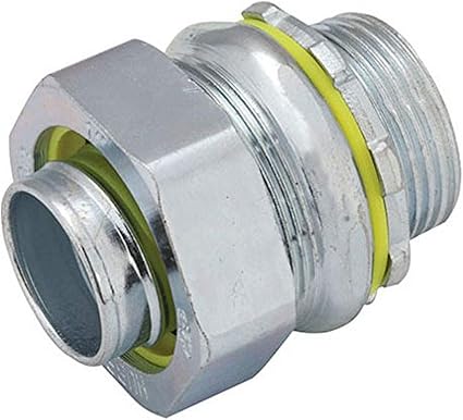 RACO 3406-8 Connector, Liquid Tight, Straight, Flex and Type B Flex, Uninsulated, 1-1/2-Inch,Gray