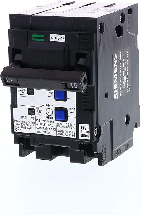 15 Amp 2-Pole Combination Type AFCI Plug-On Neutral Circuit Breaker