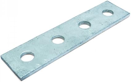 Straight 4 Hole Strut Channel Bracket, Silver (No Magnets)