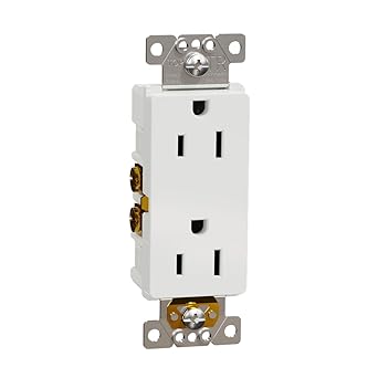 Square D by Schneider Electric Square D X Series 125-Volt Tamper Resistant Duplex Decorator Receptacle Outlet, 15 Amp, Matte White