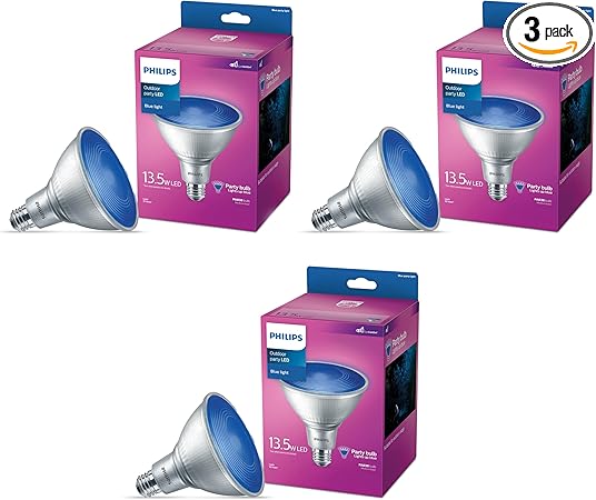 PHILIPS PAR38 LED Flood Blue 3-Pack