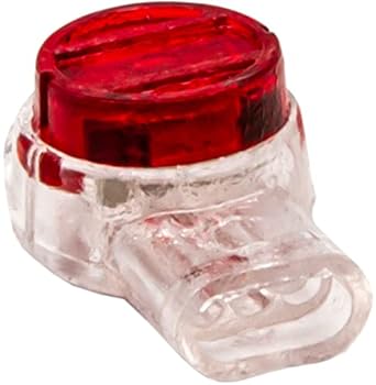 Triplett URC-100PK 3-Wire UR IDC Insulation Displacement Connectors, 19-26 AWG, Red, 100 Pack