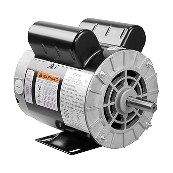 VEVOR 2HP SPL Air Compressor Electric Motor, 115/230V, 15/7.5Amps, 56 Frame 3450RPM, 5/8