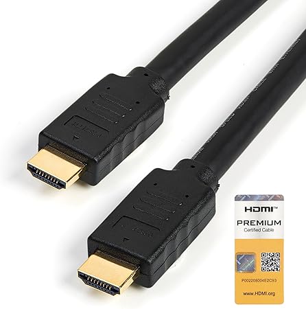 StarTech.com 23ft (7m) Premium Certified HDMI 2.0 Cable with Ethernet - High Speed Ultra HD 4K 60Hz HDMI Cable HDR10 - Long HDMI Cord (Male/Male Connectors) - For UHD Monitors, TVs, Displays (HDMM7MP)