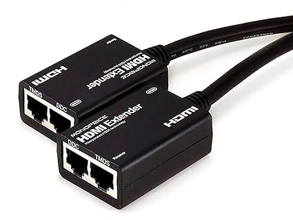 Monoprice HDMI Extender - Using Cat5e or CAT6 Cable, Extend Up to 98-Feet, HDCP Pass-Through, Up to 1080p Resolution