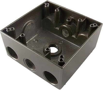 Greenfield Made in The U.S.A. B232BRS Series Weatherproof Electrical Outlet Box, Bronze