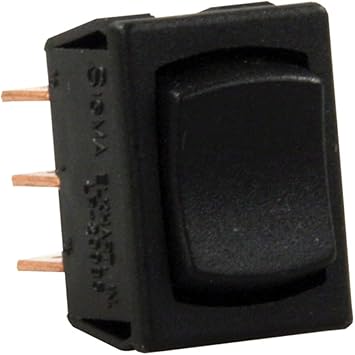 JR Products 13725 Black Mini Momentary-on/Off/Momentary-on Switch