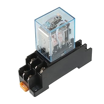 uxcell A14071800ux0297 35mm DIN Rail DPDT 8P General Purpose Power Relay AC 24V Coil W Socket