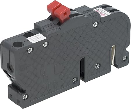 Connecticut Electric UBIZ1520 Newly Manufactured Zinsco R381520 Replacement, Twin/Tandem 15/20 Amp Thin Series Circuit Breaker, Gray