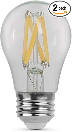 Feit Electric BPA1575/827/FIL/2 75 Watt Equivalent 800 Lumen Dimmable A15 LED Filament Light Bulb E26 Base, 3.2