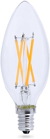 Goodlite C32 LED Chandelier Bulb, Torpedo Tip, 3.5W (40W Equal), Dimmable, 400 Lumens, Warm White 3000K, 15k Hours, Eco-Friendly, Ideal for Candelabra & Decorative Lighting, E12 Base, 1ct. (G-83509)