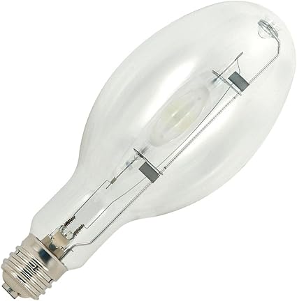 Satco S5839 4200K 250-Watt Clear Pulse Start Universal Mount Mogul Base ED28 Metal Halide Lamp