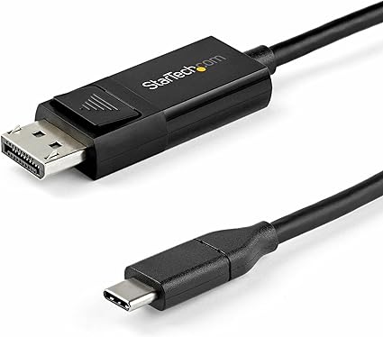 StarTech.com 6ft (2m) USB C to DisplayPort 1.4 Cable 8K 60Hz/4K - Bidirectional DP to USB-C or USB-C to DP Reversible Video Adapter Cable -HBR3/HDR/DSC - USB Type C/TB3 Monitor Cable (CDP2DP142MBD)