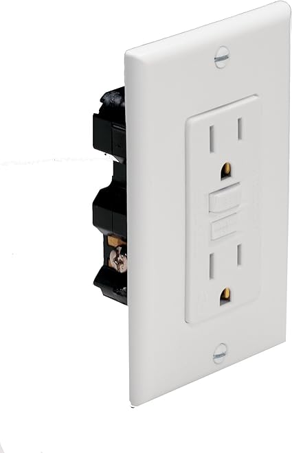 Marinco 1591-FI.White Marine Electrical Duplex GFCI Receptacle (15-Amp Straight Blade, 125-Volt, Female, Ivory)