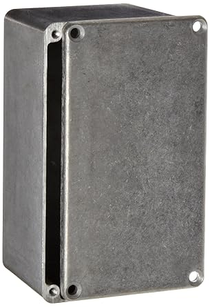 BUD Industries Aluminum Enclosure – CN-5704 Die Cast Electronic Accessory, Custom Build Extruded Industrial Structure. Self -Adhesive Industrial Electrical Box, Gray, 4-1/2