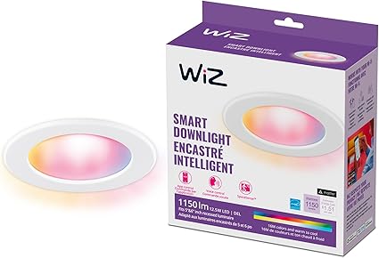 WiZ Retrofit Downlight - 6 inch LED Recessed Light Fixture - Motion Activated Recessed Light - 1150 Lumen - Connects to your Wi-Fi - Control with Voice or App - Matter Compatible LED Lights - 1 Pack