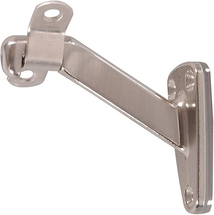 Hillman 851524 Handrail Bracket - Heavy Duty - Satin Nickel 1-Pack