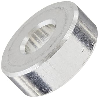 Small Parts 500310RSA Round Spacer, Aluminum, Plain Finish, #10 Screw Size, 1/2