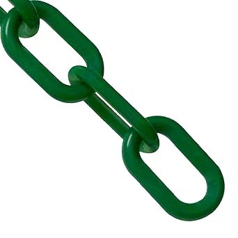 Mr. Chain Plastic Barrier Chain, Evergreen, 1-Inch Link Diameter, 100-Foot Length (10054-100)