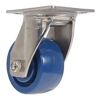 Vestil CST-F-SS-4X2SP-S Solid Polyurethane Swivel Caster 4 in. Diameter x 2 in. Width 800 Lb. Capacity Dark Blue