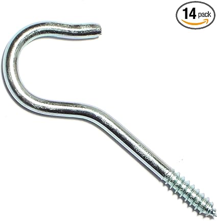 014973155865 Round Screw Hooks, 6 x 3-3/8, Piece-14