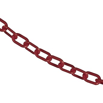 Mr. Chain Plastic Barrier Chain, Crimson, 1-Inch Link Diameter, 500-Foot Length (10058-500)