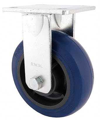 47 Series Plate Caster, Rigid, Kingpinless, Urethane on Iron Wheel, Roller Bearing, 1230 lbs Capacity, 6