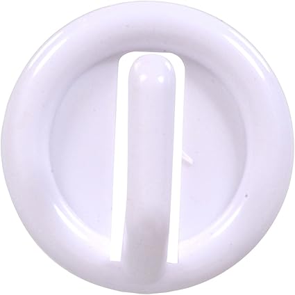 852099 Round Plastic Hanging Hook White- 4 Pack