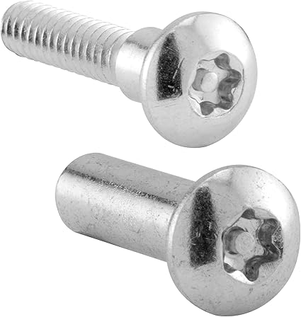 Prime-Line 642-1005 Piano Hinge Screw Pack, 1 in. Door and Pilaster, T-27 Head, Stainless Steel (24 Pack)