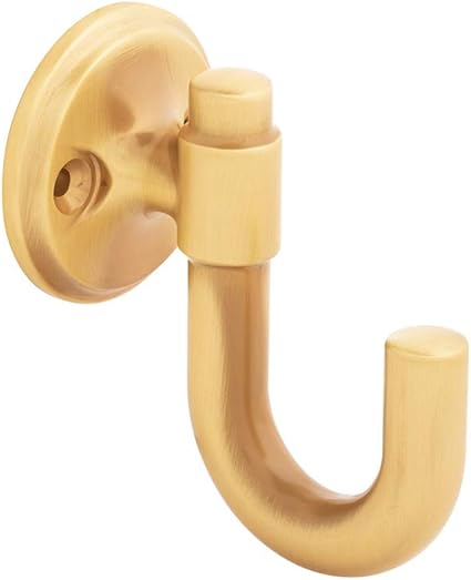 Hickory Hardware H077859BGB Piper Collection Hook 1-1/8 Inch Center to Center Brushed Golden Brass Finish