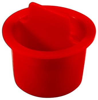 Caplugs CPT-9X CPT Series – Plastic Center Pull-Tab Tapered Plug, 1000 Pack, Red LD-PE, Flange OD 1.00