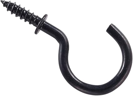 National Hardware N119-729 2023 Cup Hooks in Black, 1