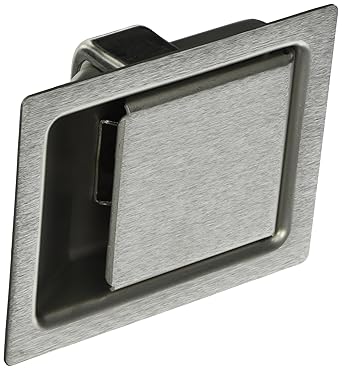 Southco 64-10-301-50 Push-to-Close Latch, Large Size, Non-Locking, 11.9mm (.47 in) Grip, Stainless Steel, Brushed Finish