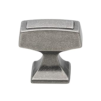 GlideRite Hardware GR-87390-WN-10 1-1/8 X 1/2 Inch Transition Rectangle Cabinet Knob 10 Pack