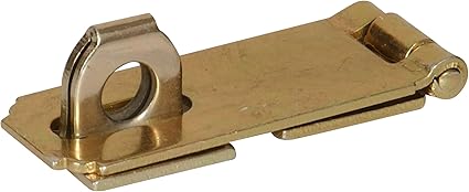 851401 Fixed Staple Safety Hasp Zinc and Yellow Dichromate 2-1/2