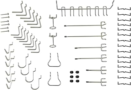 Richelieu Hardware 23793R 47 Piece Locking Peg Hook Assortment, Zinc