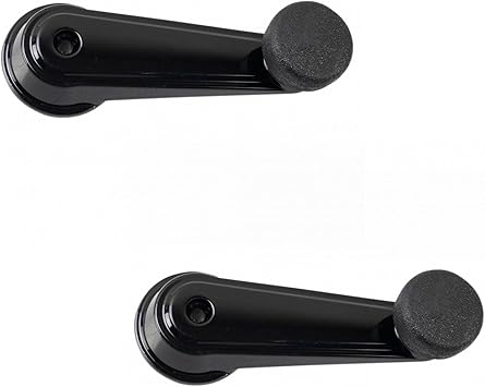 TRQ Front Window Crank Handle Set Black Compatible with 1995-2003 Mack CH 2008-2009 CHU 2001-2007 CV 2006-2007 CXP CXU GU7 GU8