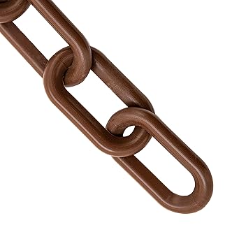 Mr. Chain Plastic Barrier Chain, Brown, 1-Inch Link Diameter, 25-Foot Length (10010-25)