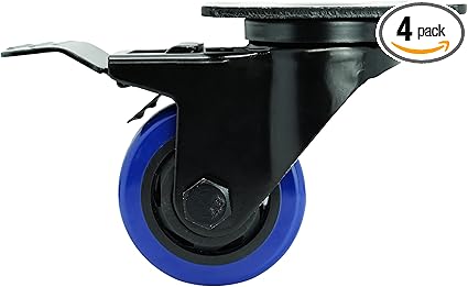 Shepherd Hardware 8684E Vibrant Blue Series Wheel, 3-Inch